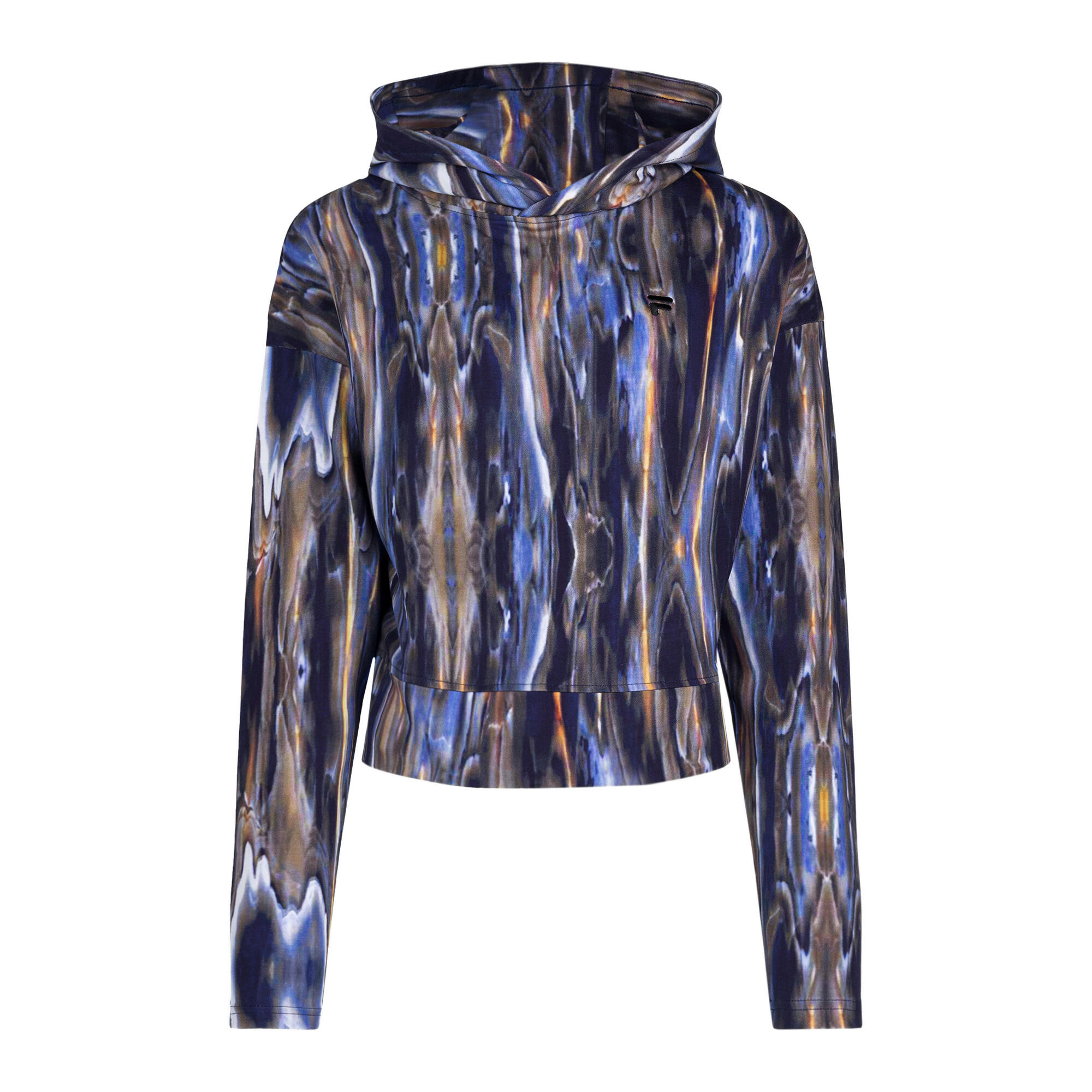 Felpa con cappuccio corta FILA Ceyrat AOP da donna 4/4