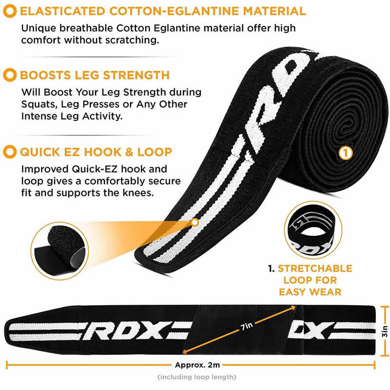 Opaski na kolana RDX Gym Knee Wrap 2/7