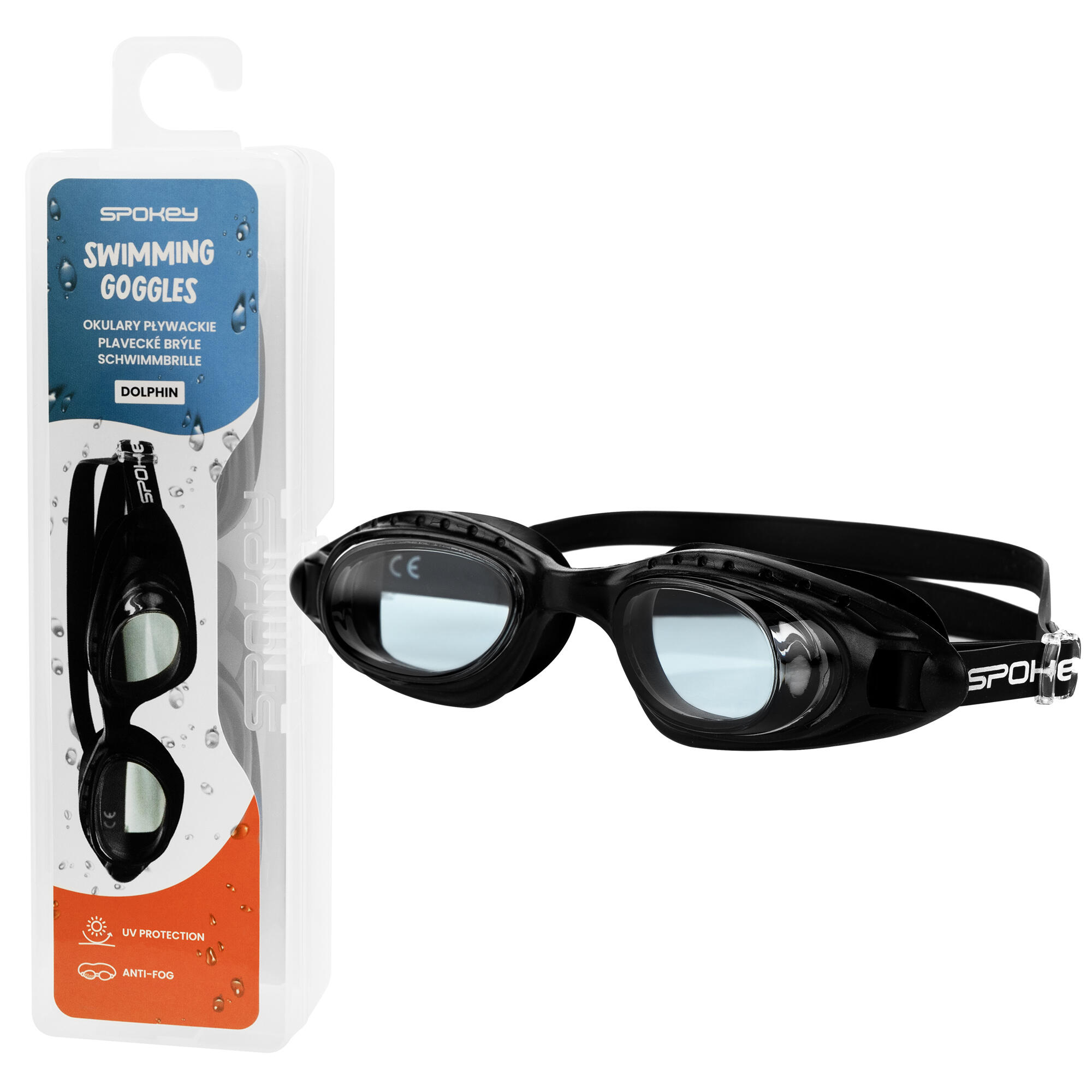 Okulary pływackie z filtrem UV Spokey Dolphin 2/4