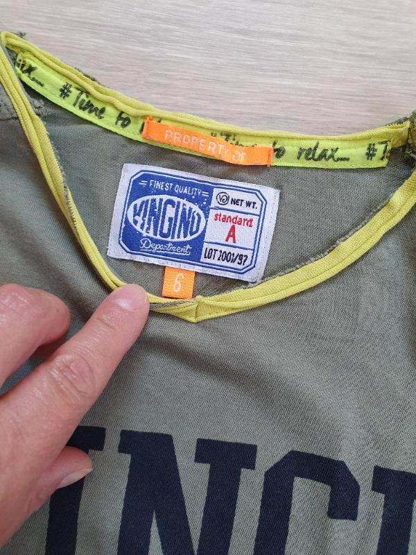 Tussen Particulieren - groene t-shirt Vingino maat 6 jaar 2/3