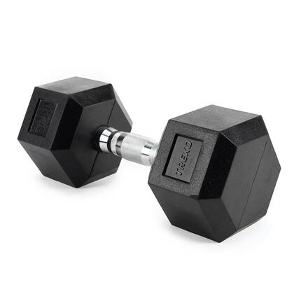 XTREXO Haltère caoutchouté Hex 10 kg
