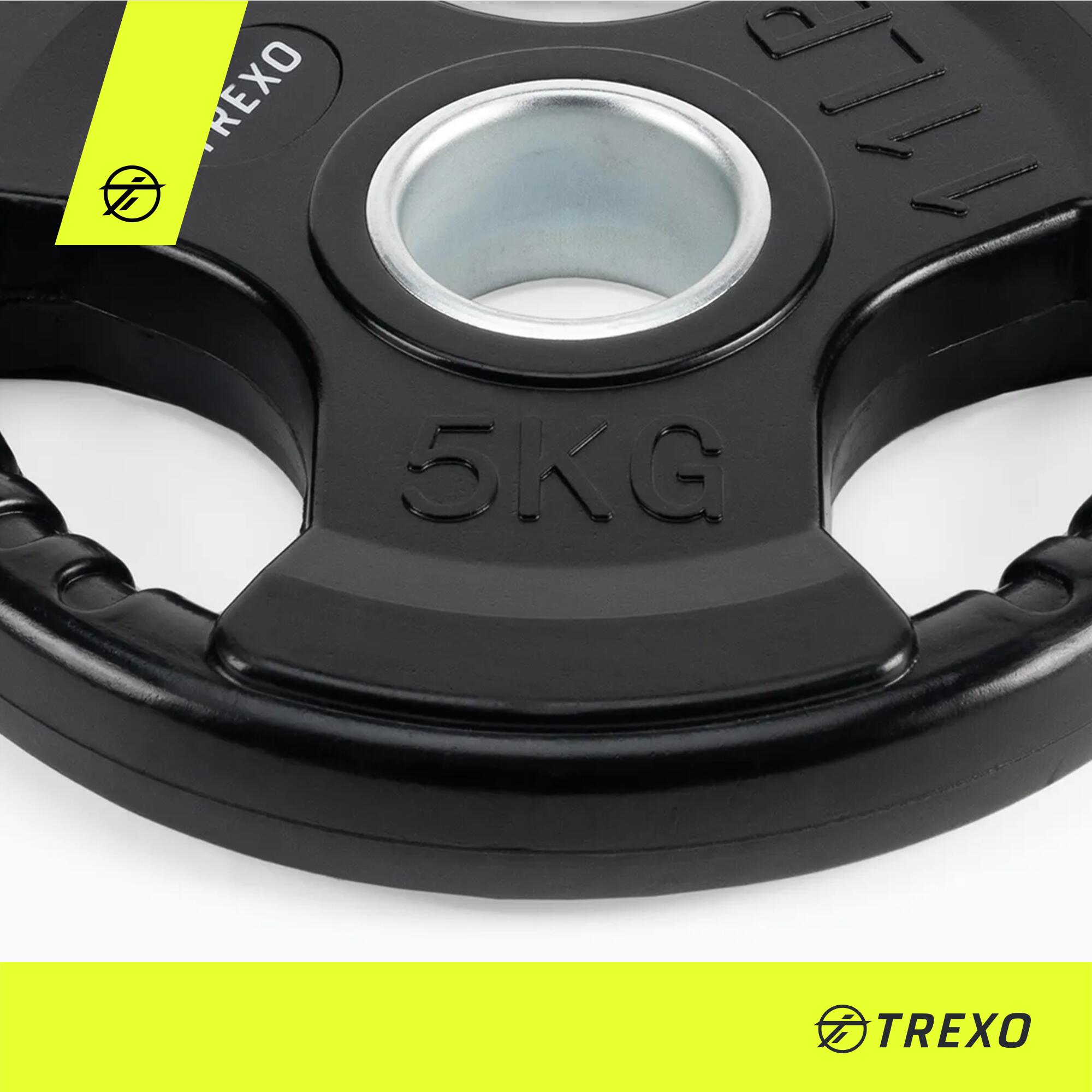 Gusseisengewicht mit Gummi TREXO RW5 5 kg 6/7