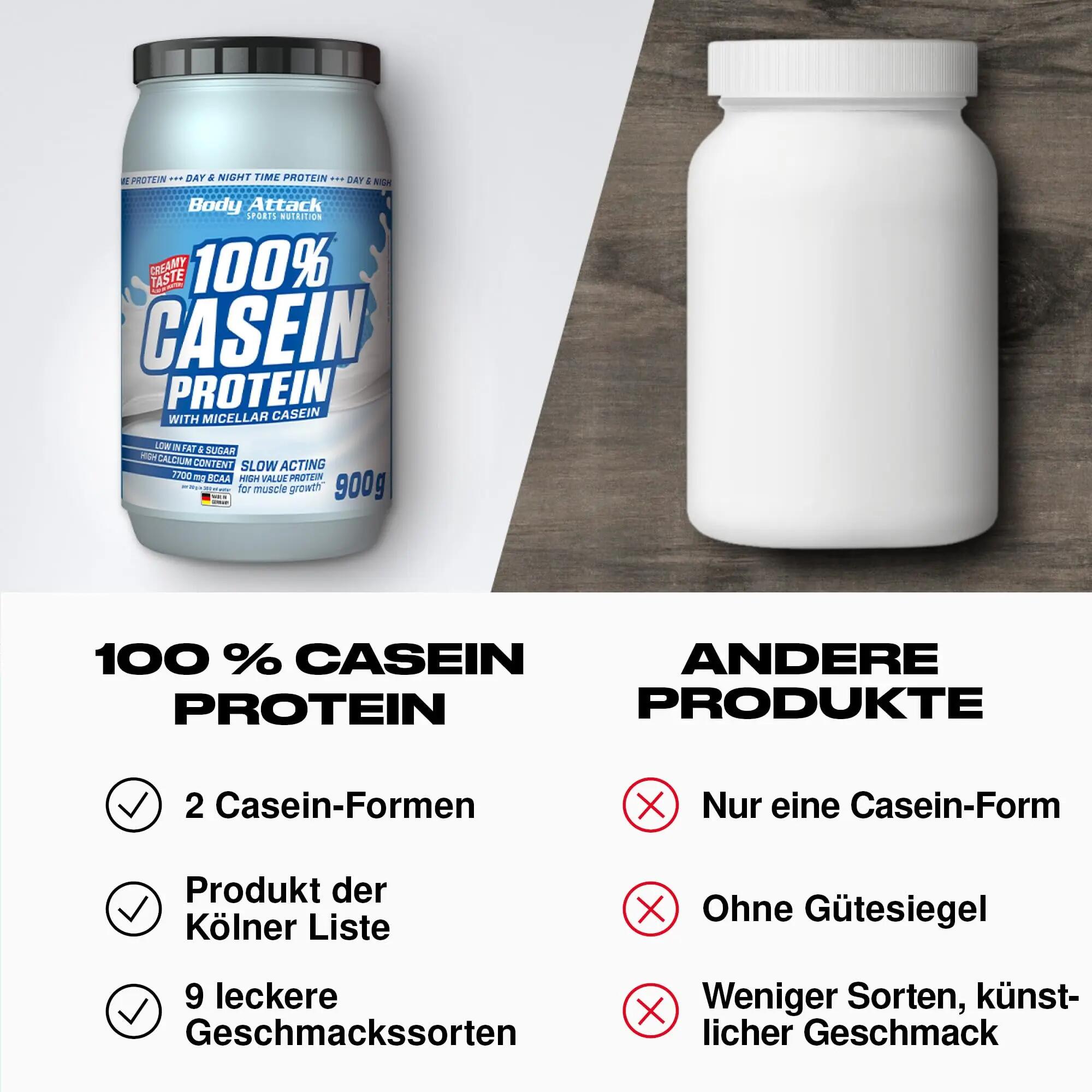 Body Attack 100% Casein Protein 900g 4/6