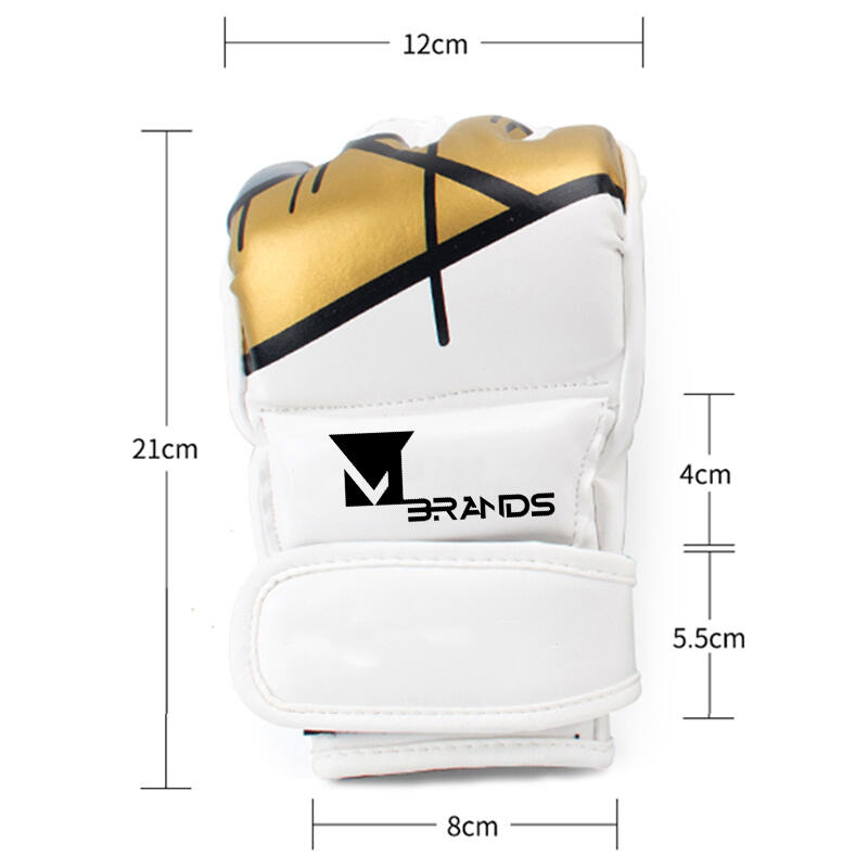 Manusi MMA Mbrands, culoare alb, intre 8oz-10oz