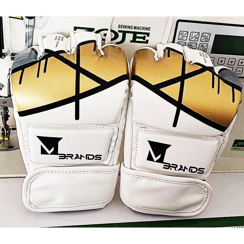 Manusi MMA Mbrands, culoare alb, intre 8oz-10oz