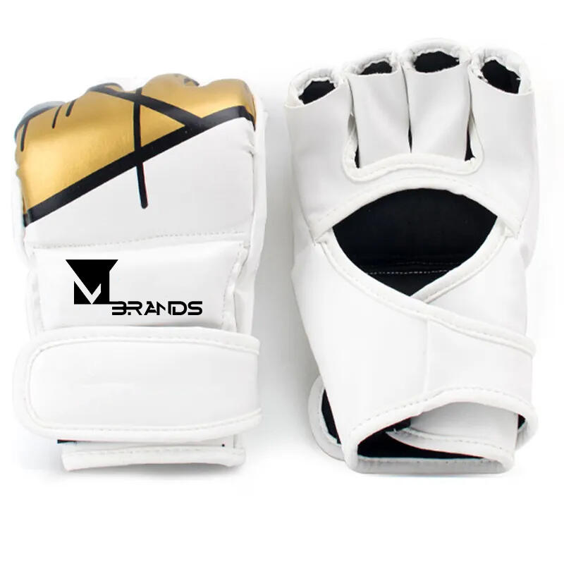 Manusi MMA Mbrands, culoare alb, intre 8oz-10oz