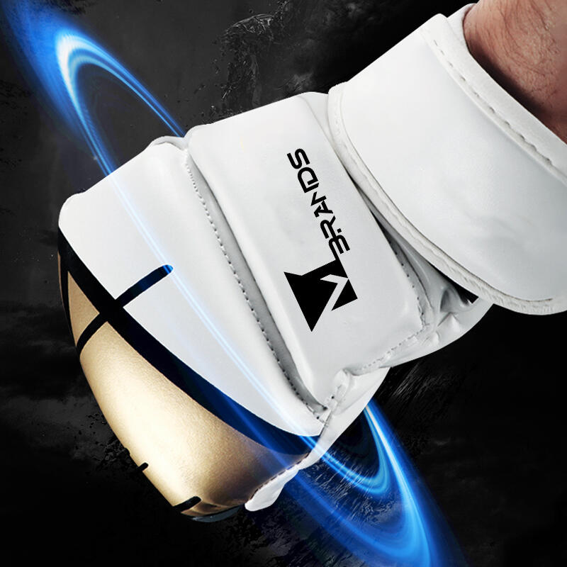 Manusi MMA Mbrands, culoare alb, intre 8oz-10oz