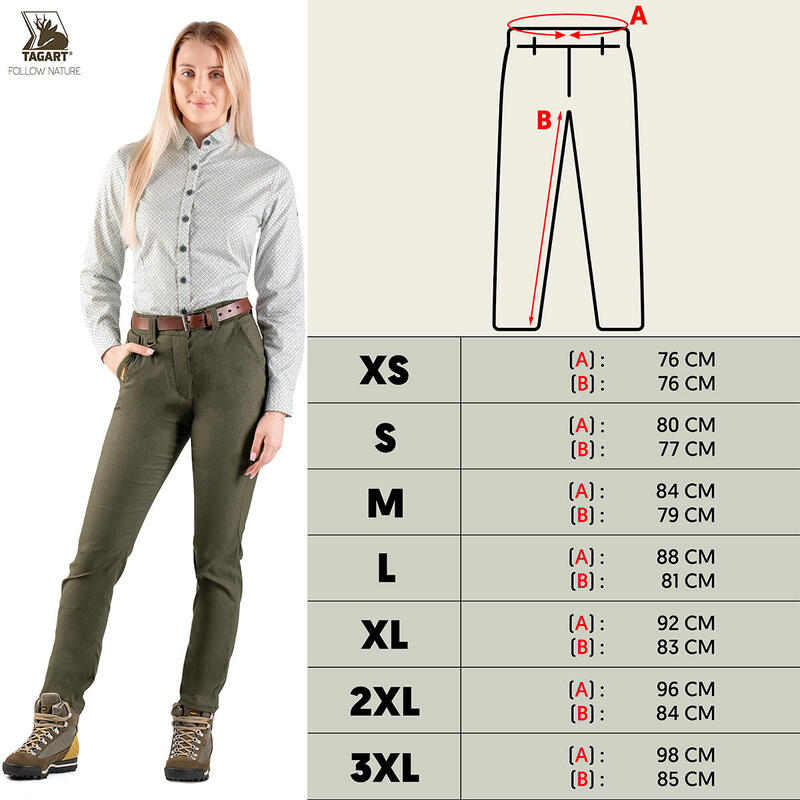 Pantaloni de teren Tagart Carbon Light Lady cu grafen