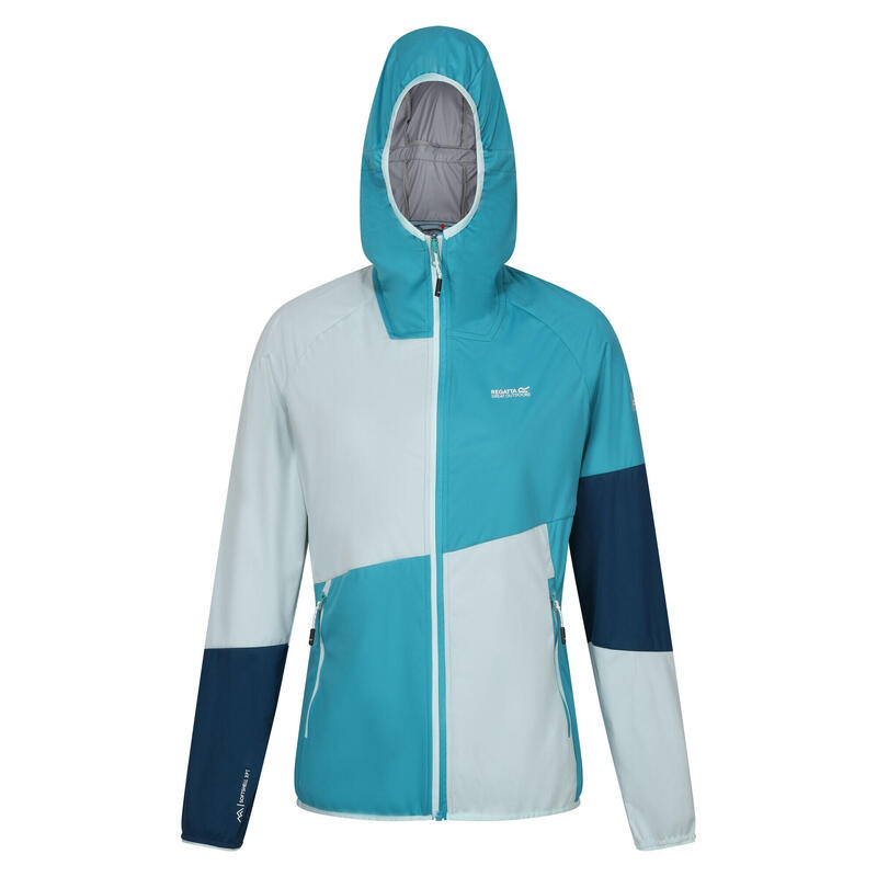 Chaqueta Impermeable Tarvos VI para Mujer Azul Tahoe, Aqua Blanqueada