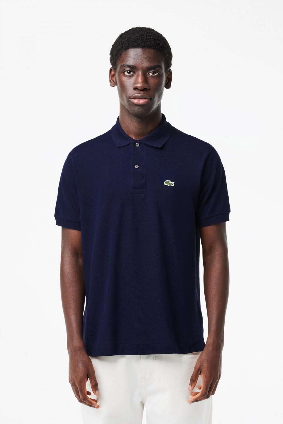 Lacoste Modell L1212 Short Sleeved Ribbed Collar S Farbe Blau 5/7
