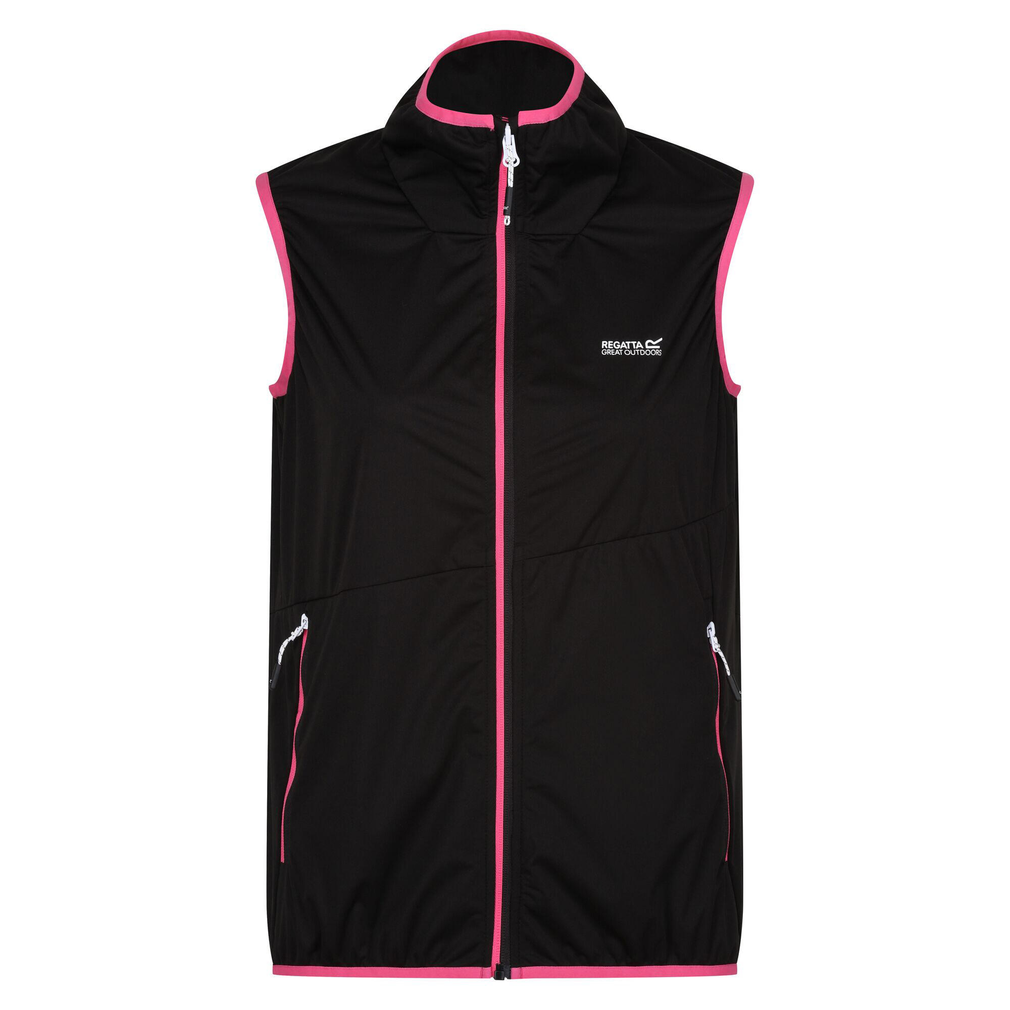 REGATTA Dames Bodywarmer (Zwart/Flamingo Roze)