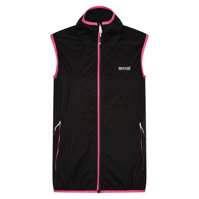 Dames bodywarmer (zwart/flamingo roze)