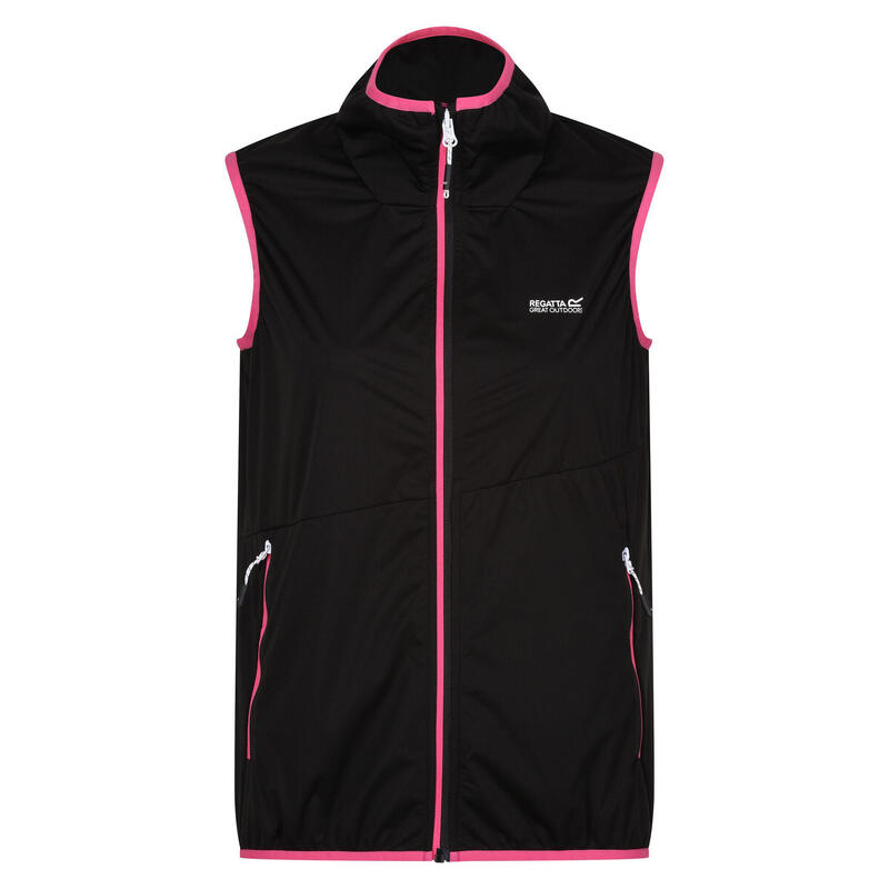 Dames Bodywarmer (Zwart/Flamingo Roze)