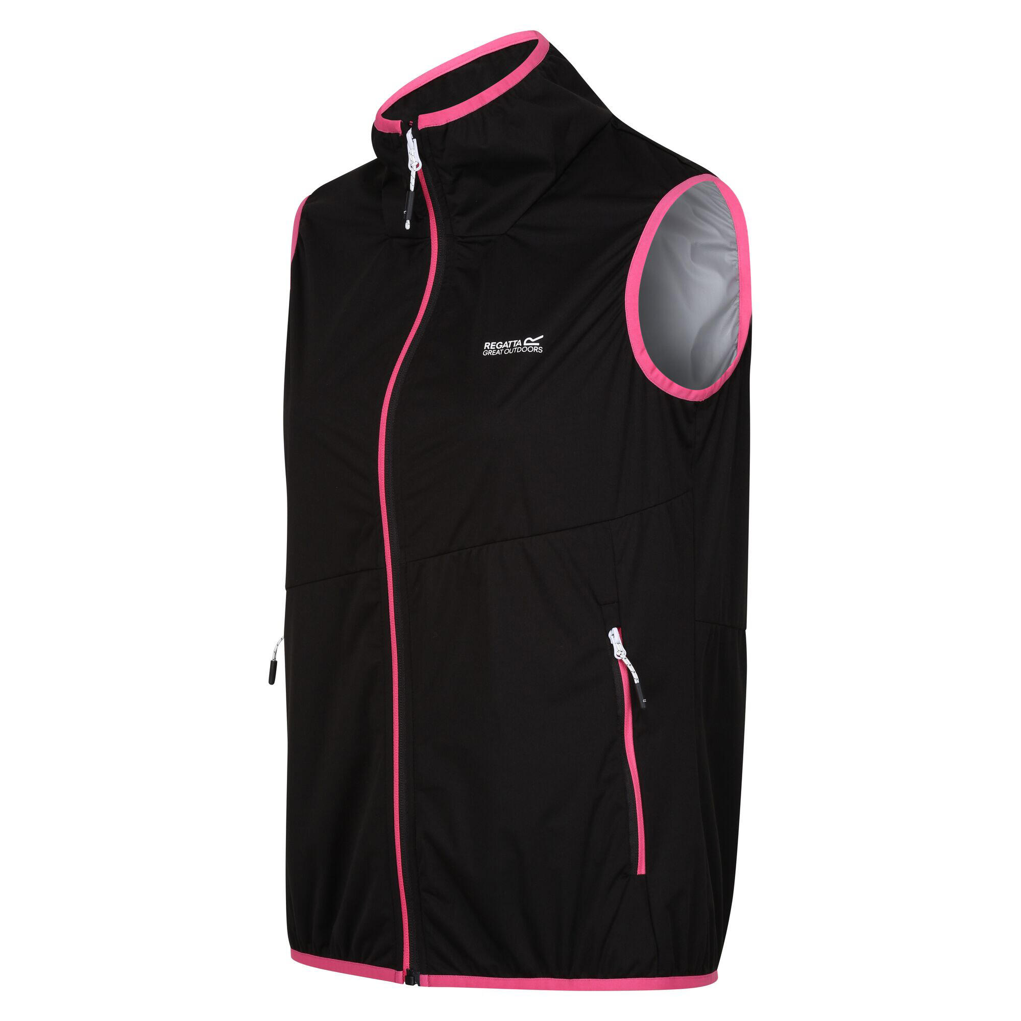 Dames Bodywarmer (Zwart/Flamingo Roze) 3/5