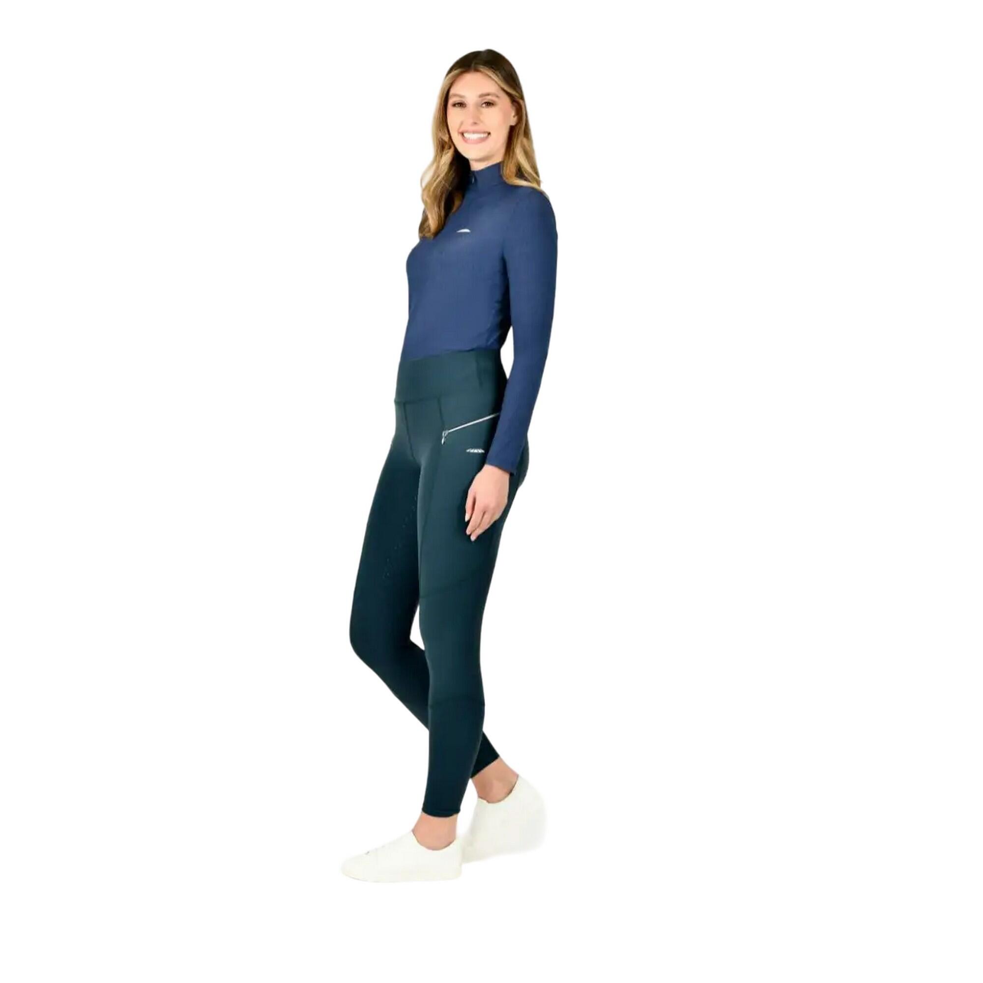 Womens/Ladies Veda Horse Riding Tights (Pine) 3/4