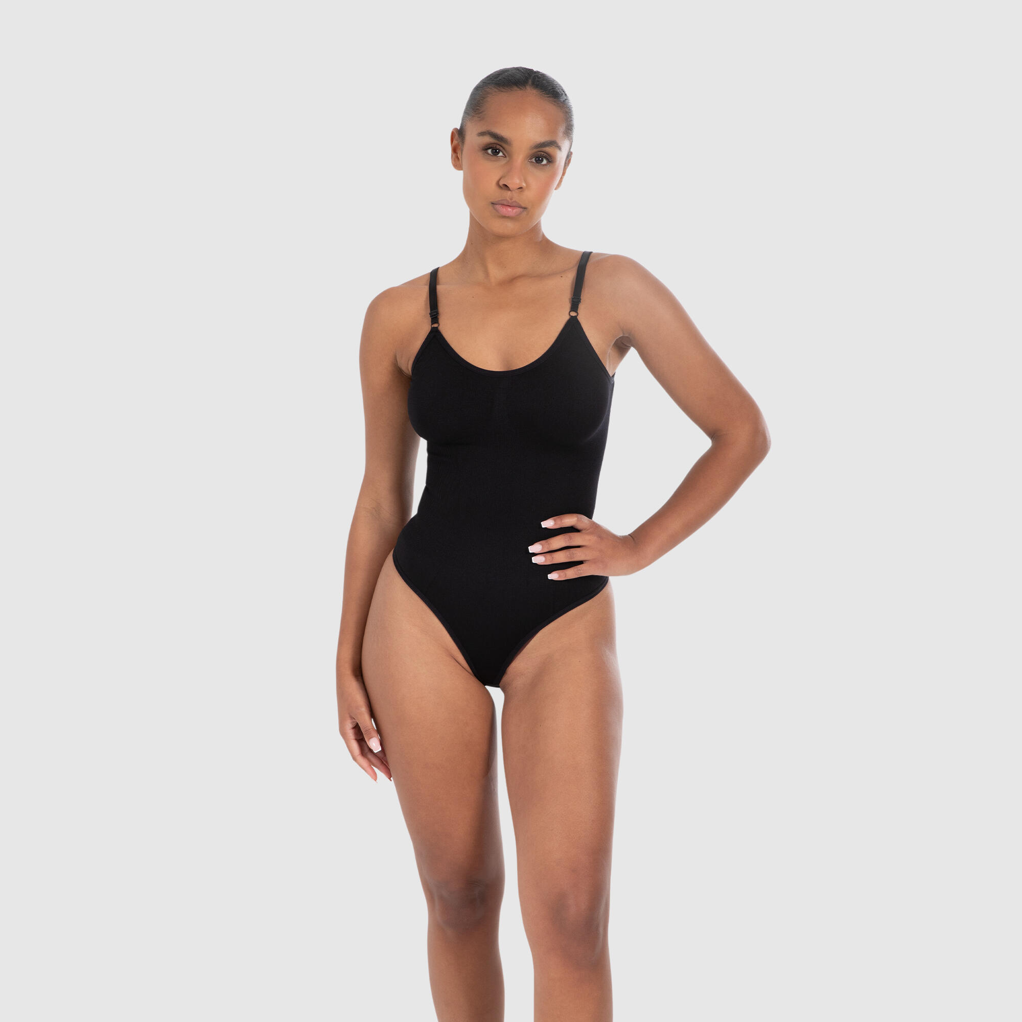 Damen Shapewear String Bodysuit 3x Nysa Bodysuit Schwarz 3/5