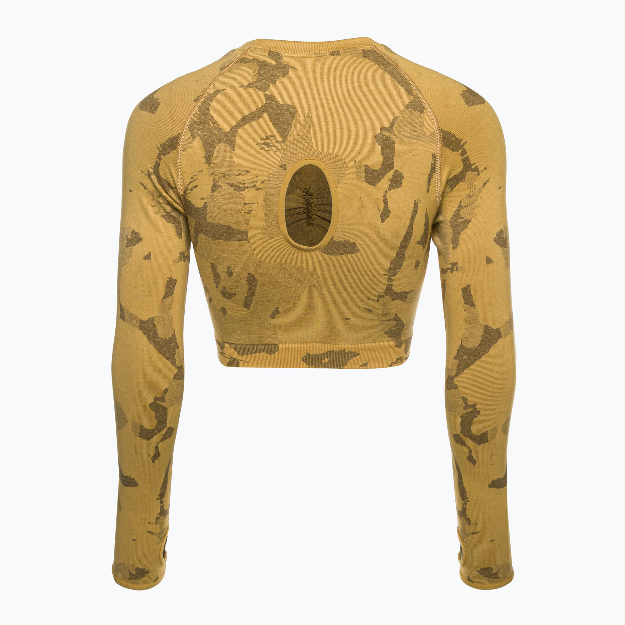 Dámský bezešvý fitness  top s dlouhým rukávem Camo Savanna 6/7
