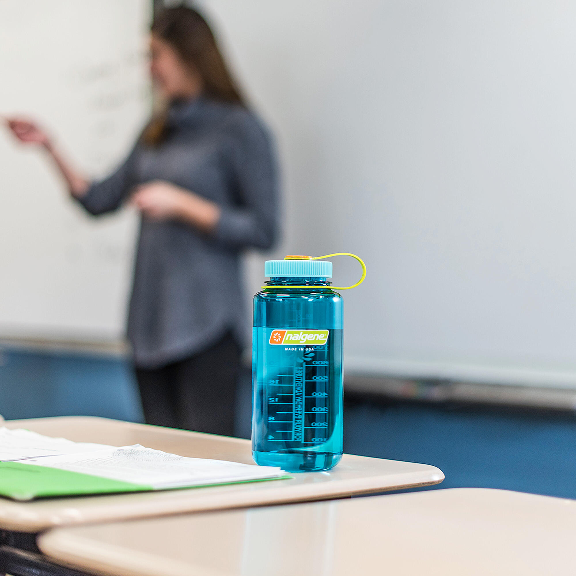 1L Wide Mouth Sustain Water Bottle - Made From 50% Plastic Waste - Turquoise 4/5