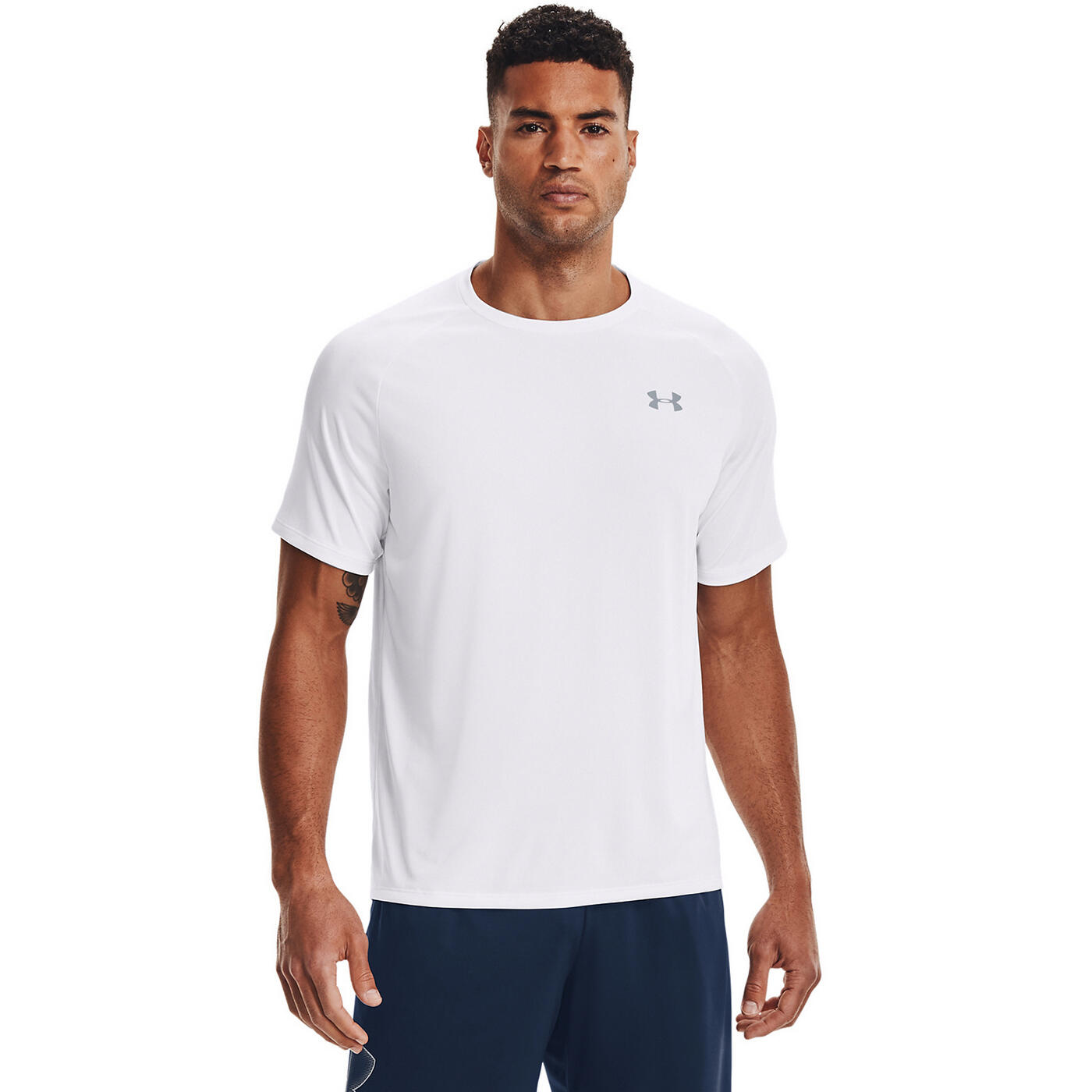 "Tech" TShirt für Herren Weiß/Grau 4/4