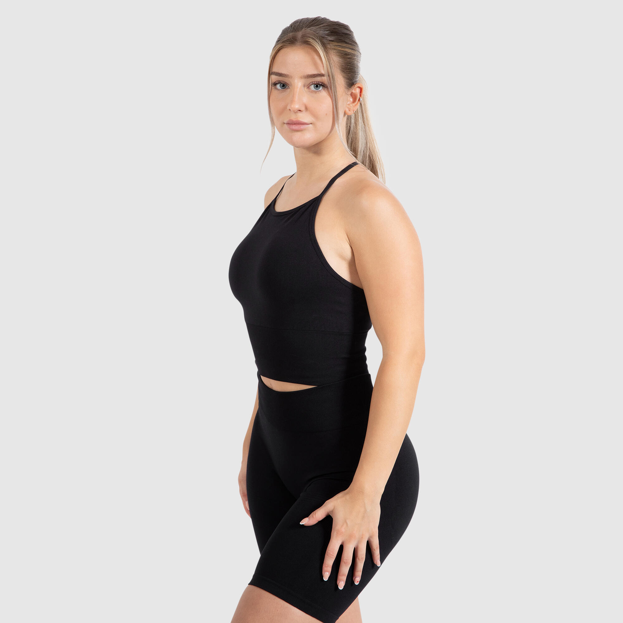 Damen Tank Top Maria Solid Schwarz 2/6
