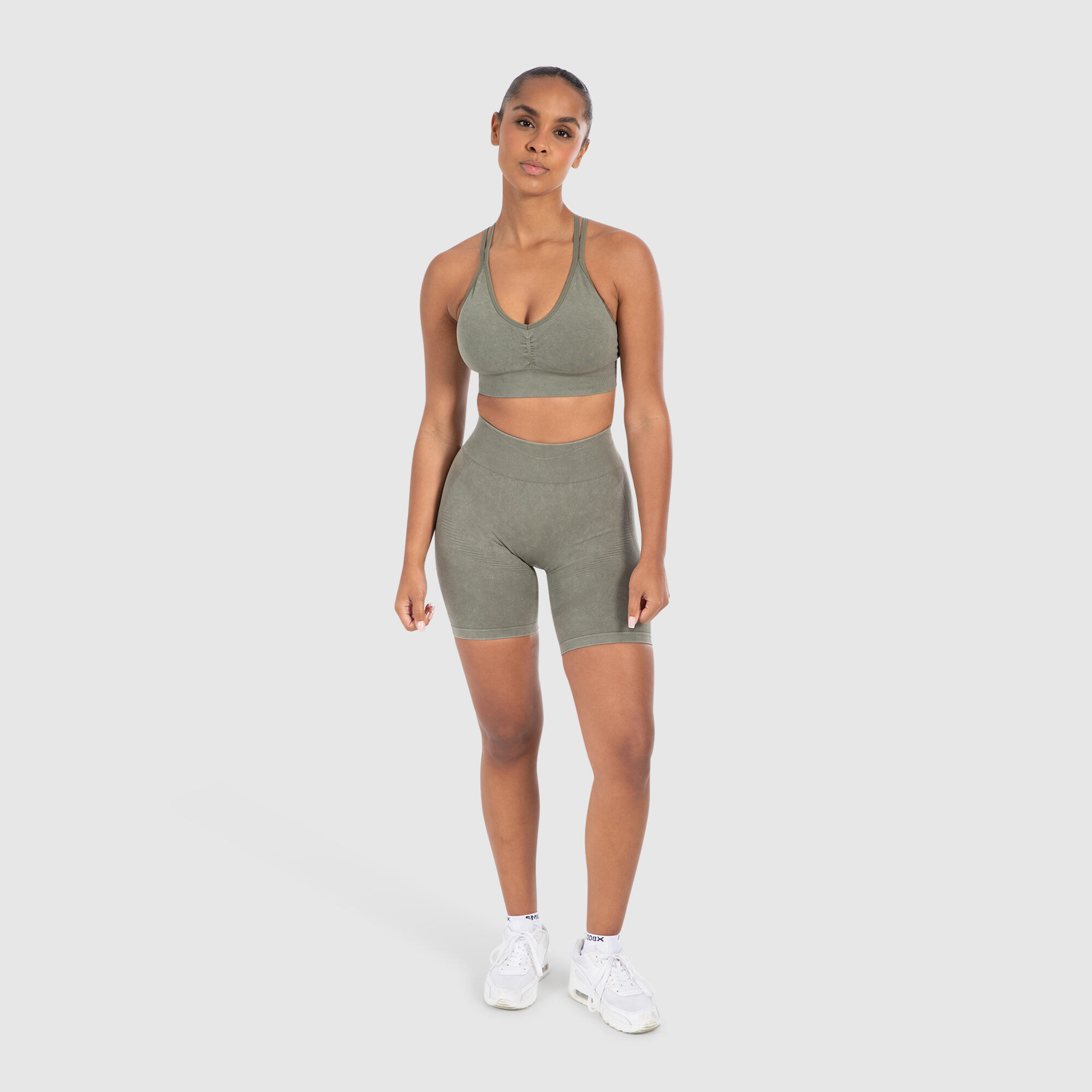 Damen Sport BH Acid Cross Olive 3/6