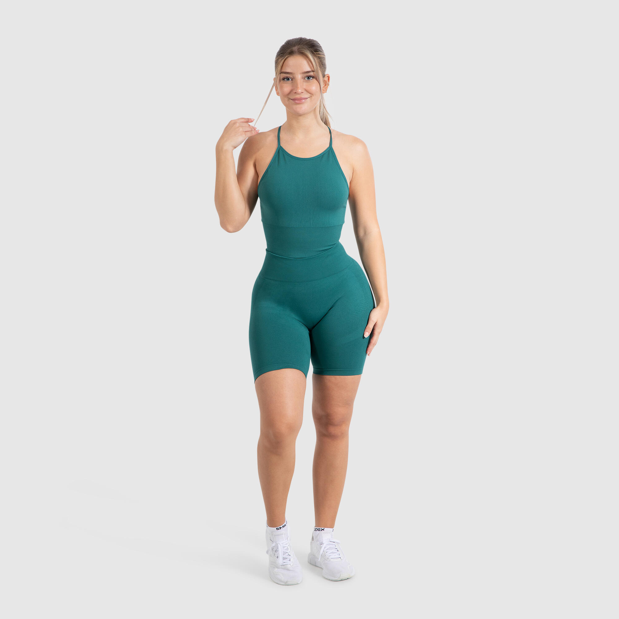 Damen Tank Top Maria Solid Dunkel Grün 3/6