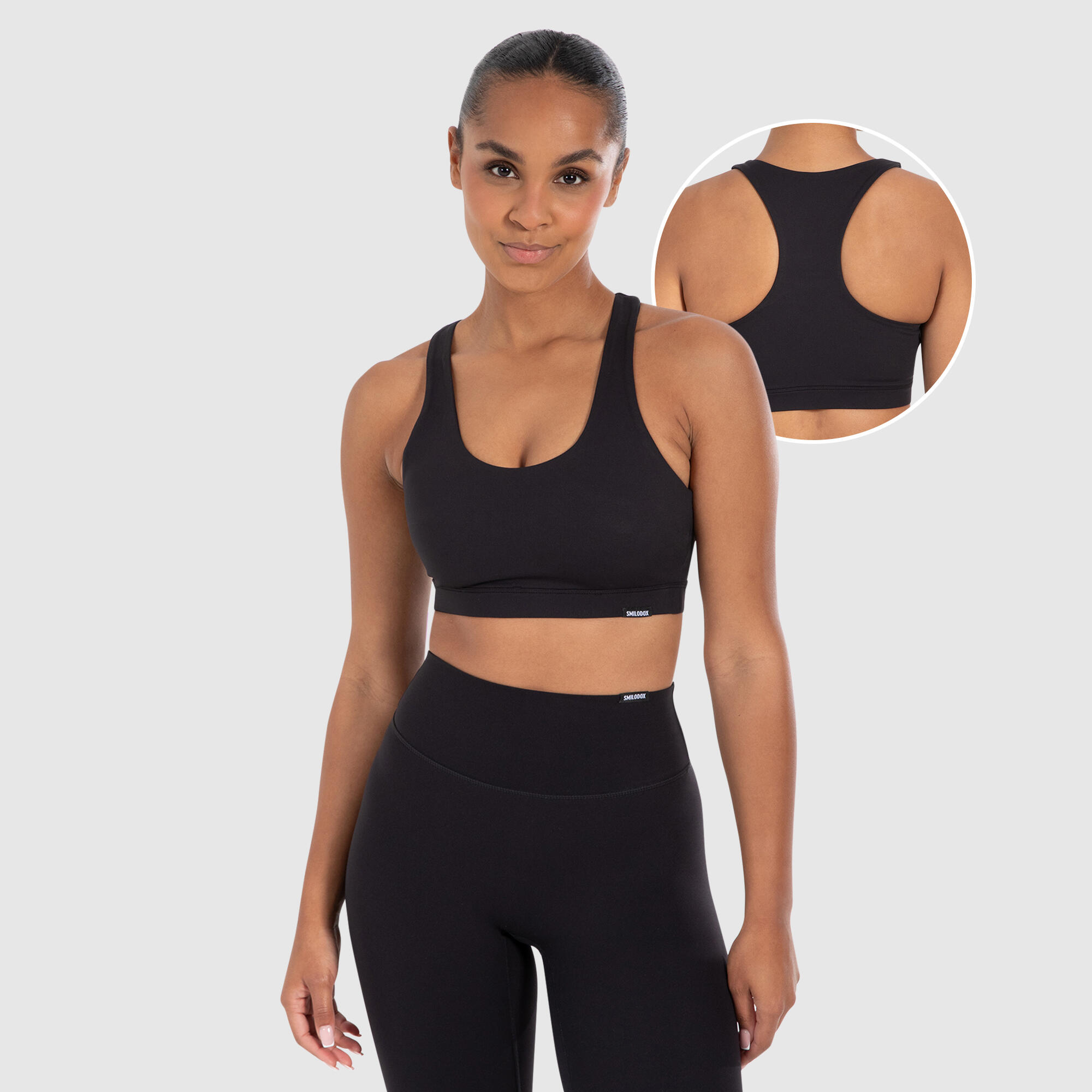 SMILODOX Damen Sport BH Marie Schwarz