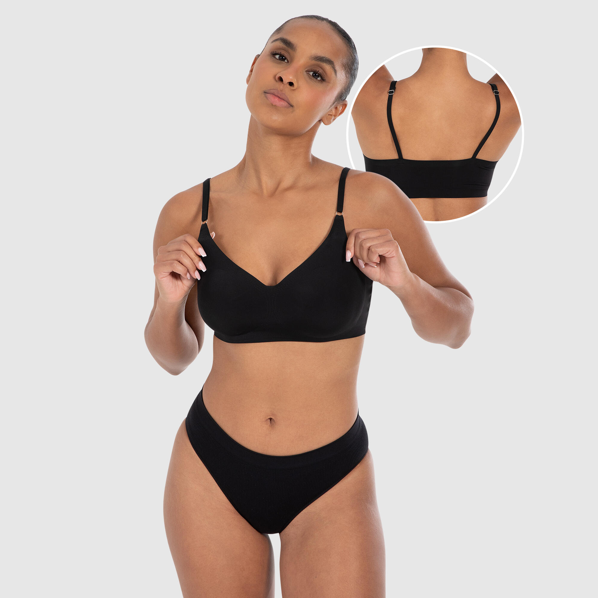 SMILODOX Damen Bralette Nysa Schwarz