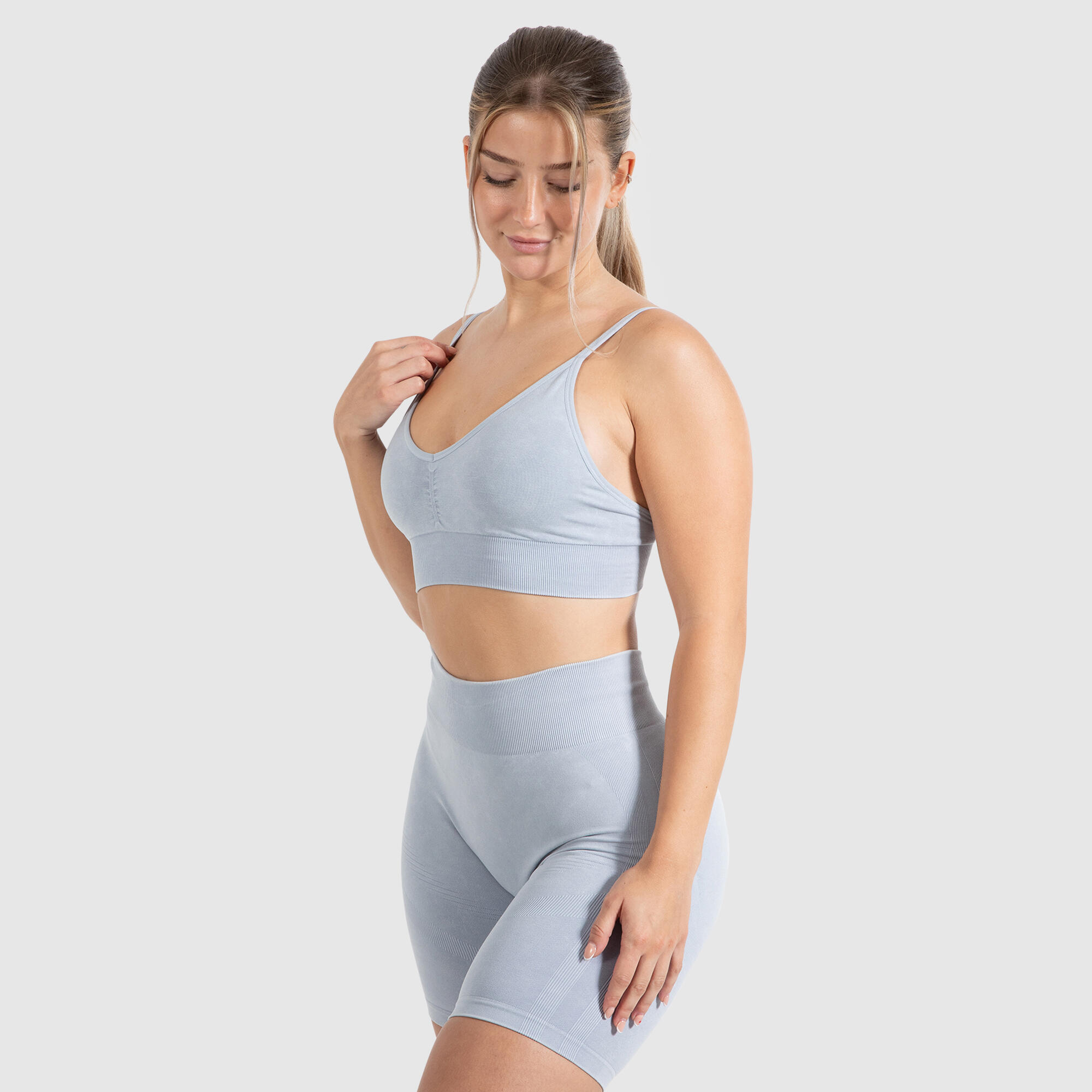 Damen Sport BH Acid Batik Hellblau 2/6