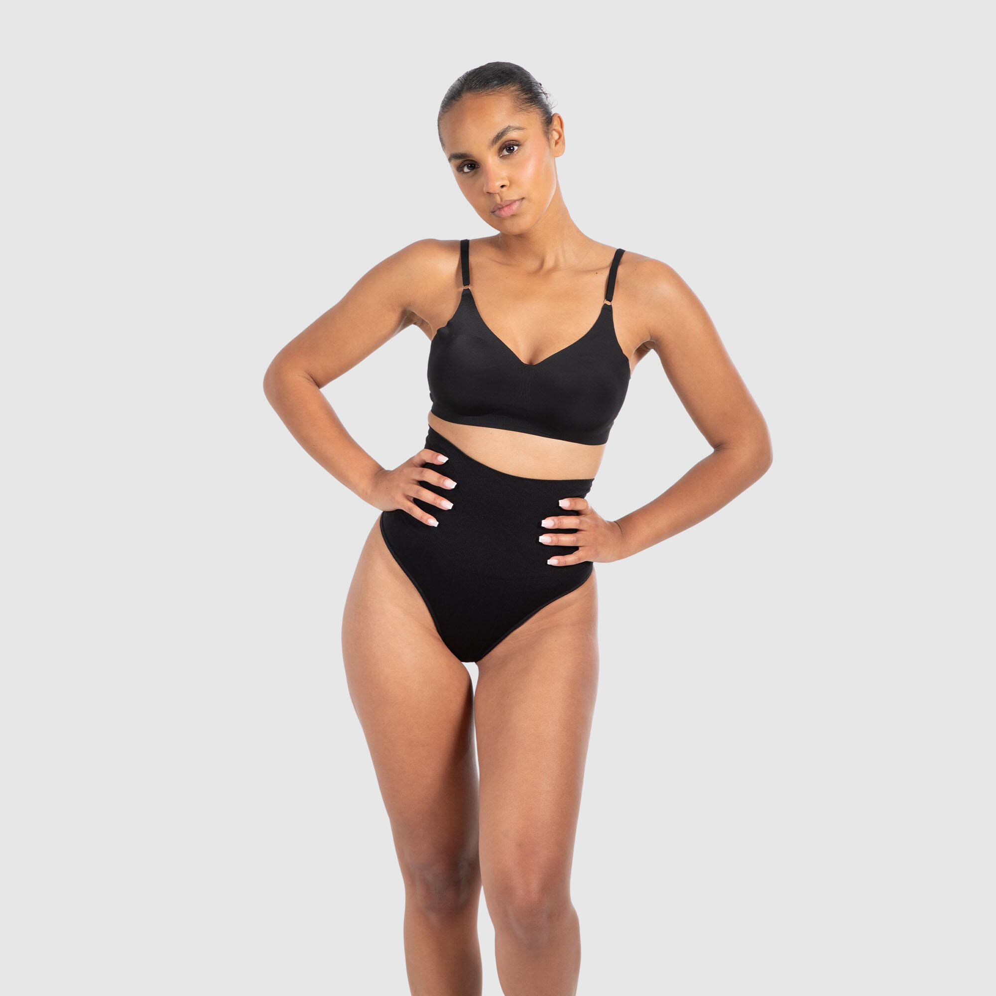 Damen Shapewear High Waist String Nysa Schwarz 3/5