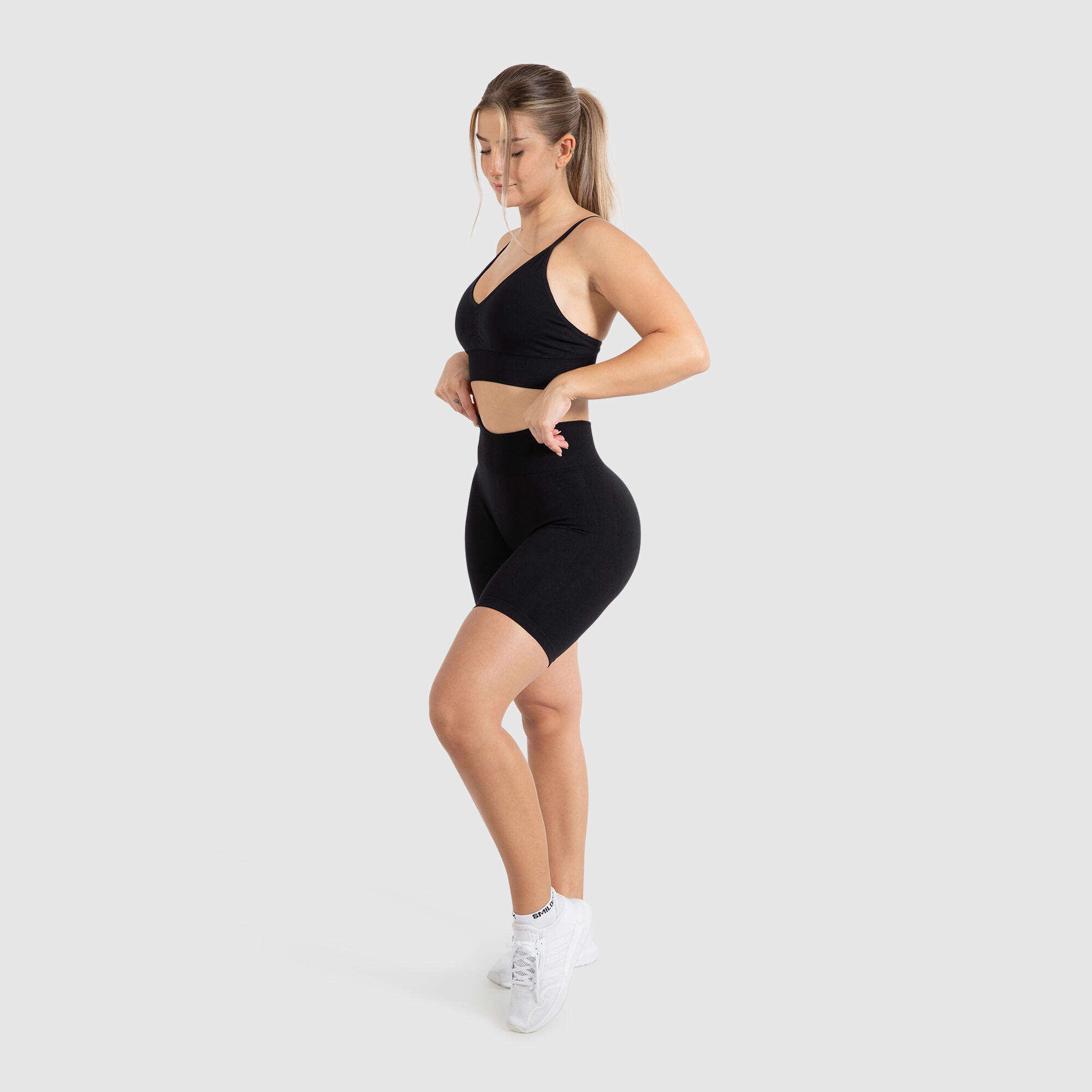 Damen Sport BH Maria Solid Schwarz 3/6