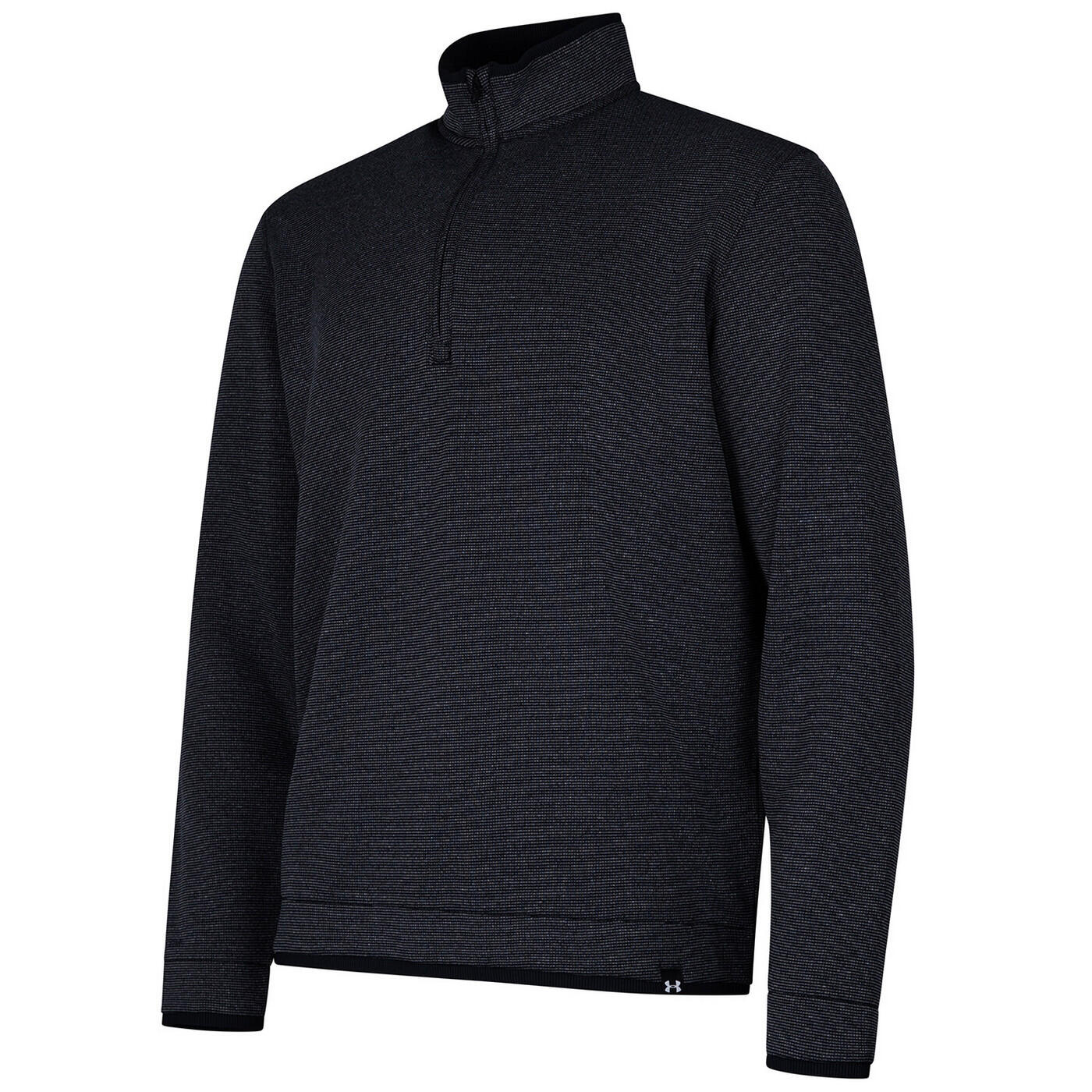 UNDER ARMOUR Mens Quarter Zip Fleece Top (Black)