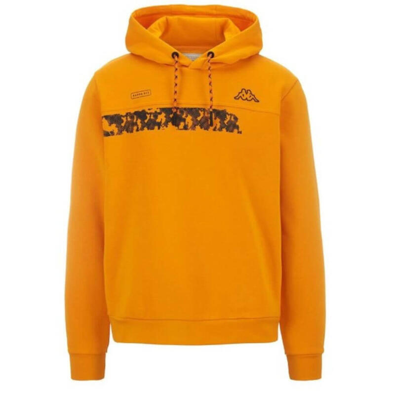 Sudadera Capucha Hombre Kappa Gino Graphik. 341J6KW Orange black