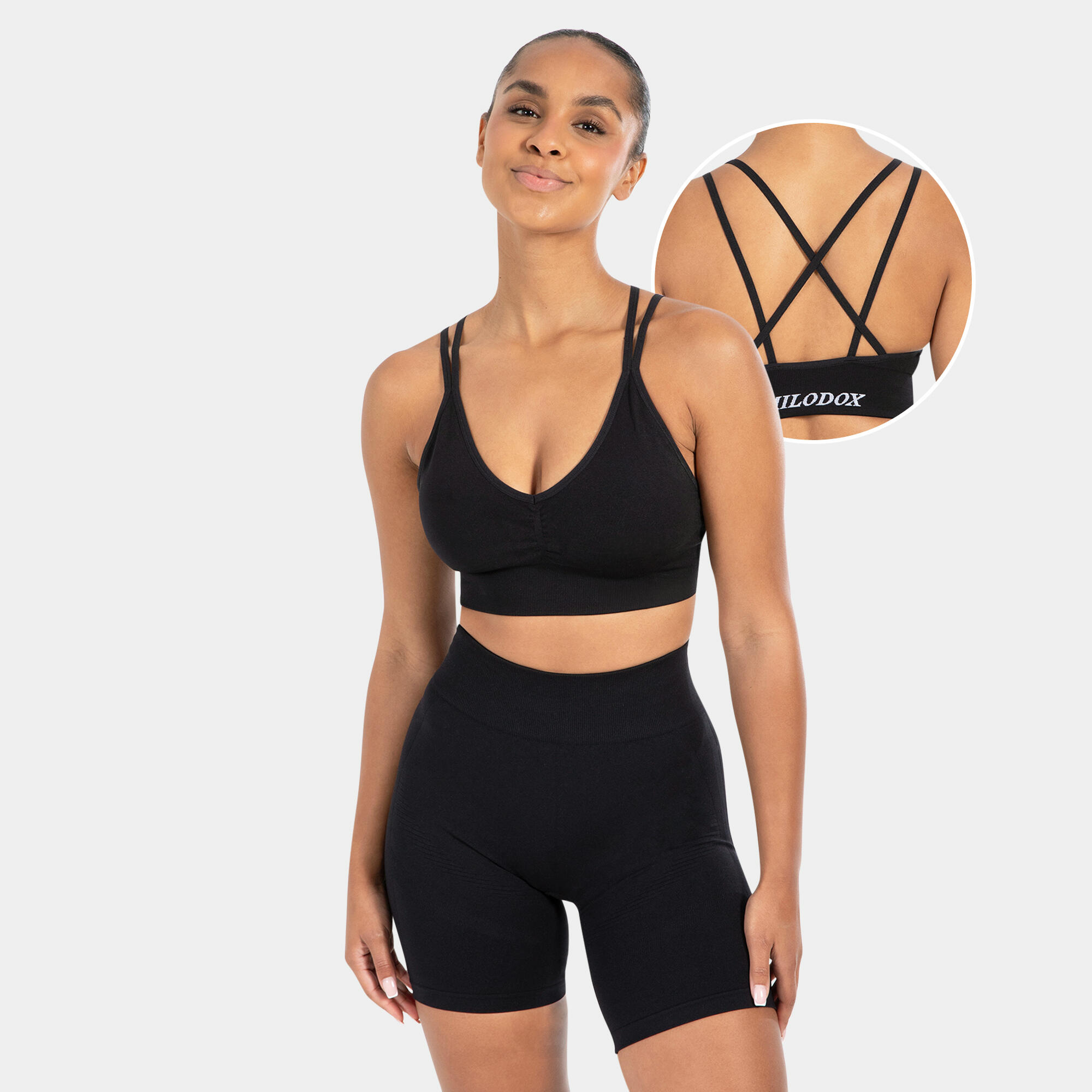 SMILODOX Damen Sport BH Katrin Schwarz