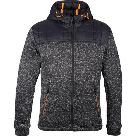 Kurtka hybrydowa męska Aulp Bukai ocieplana z kapturem wygodna czarna