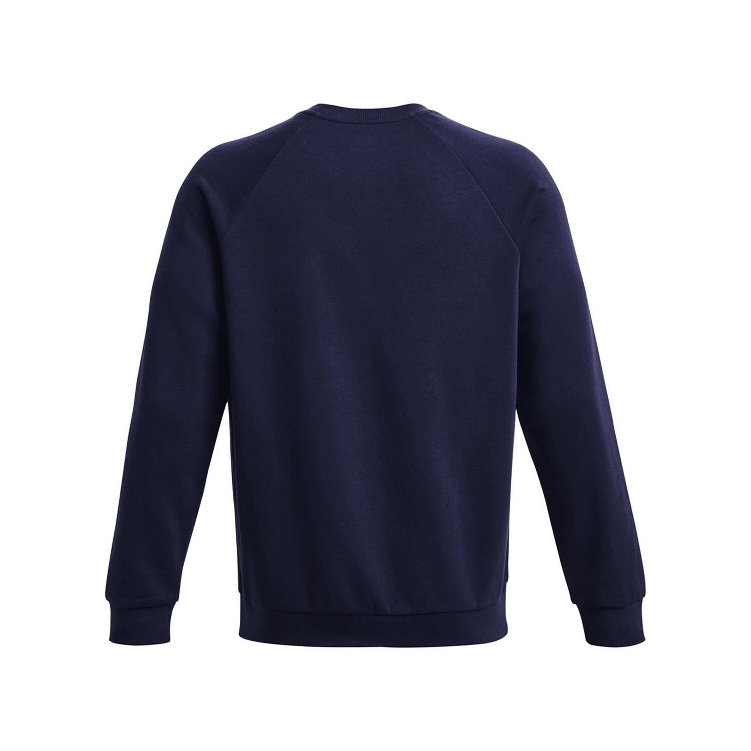 Felpa Girocollo Adulto Unisex Under Armour Rival Blu Navy Notte 2/2