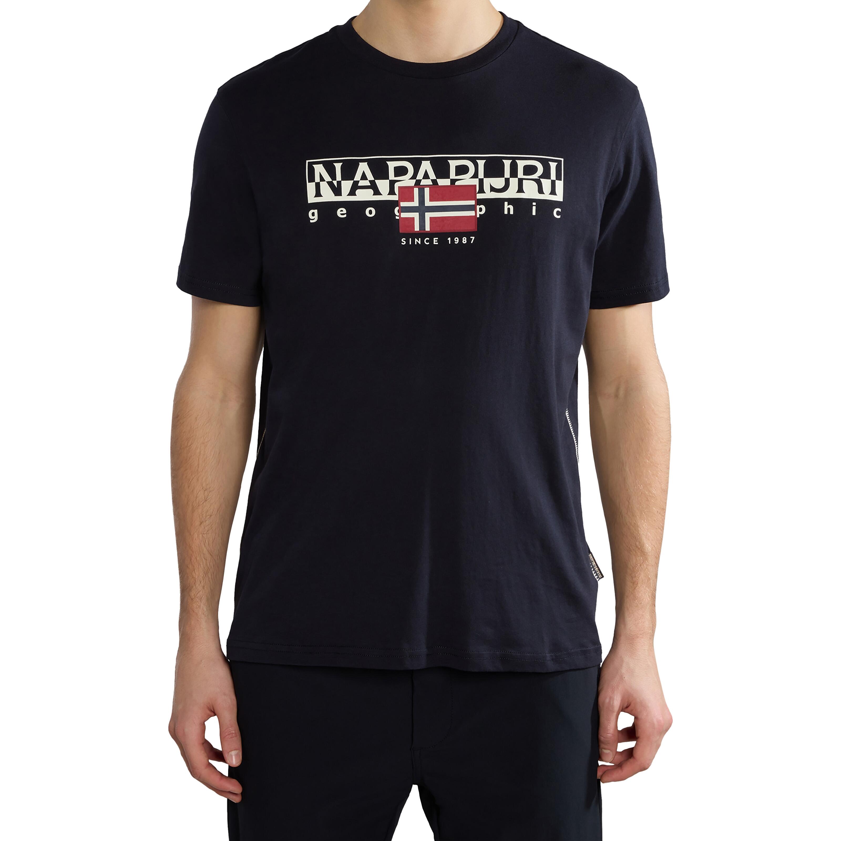 Napapijri - Tee Shirt Nappapijri Geographic S-aylmer - Homme - T-shirt Manches Courtes - Multicolore|noir - 38 S - Decathlon