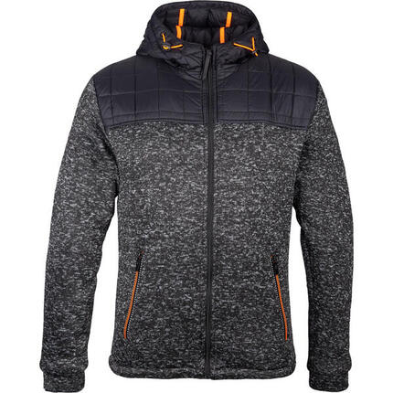Kurtka hybrydowa męska Aulp Bukai ocieplana z kapturem wygodna czarna