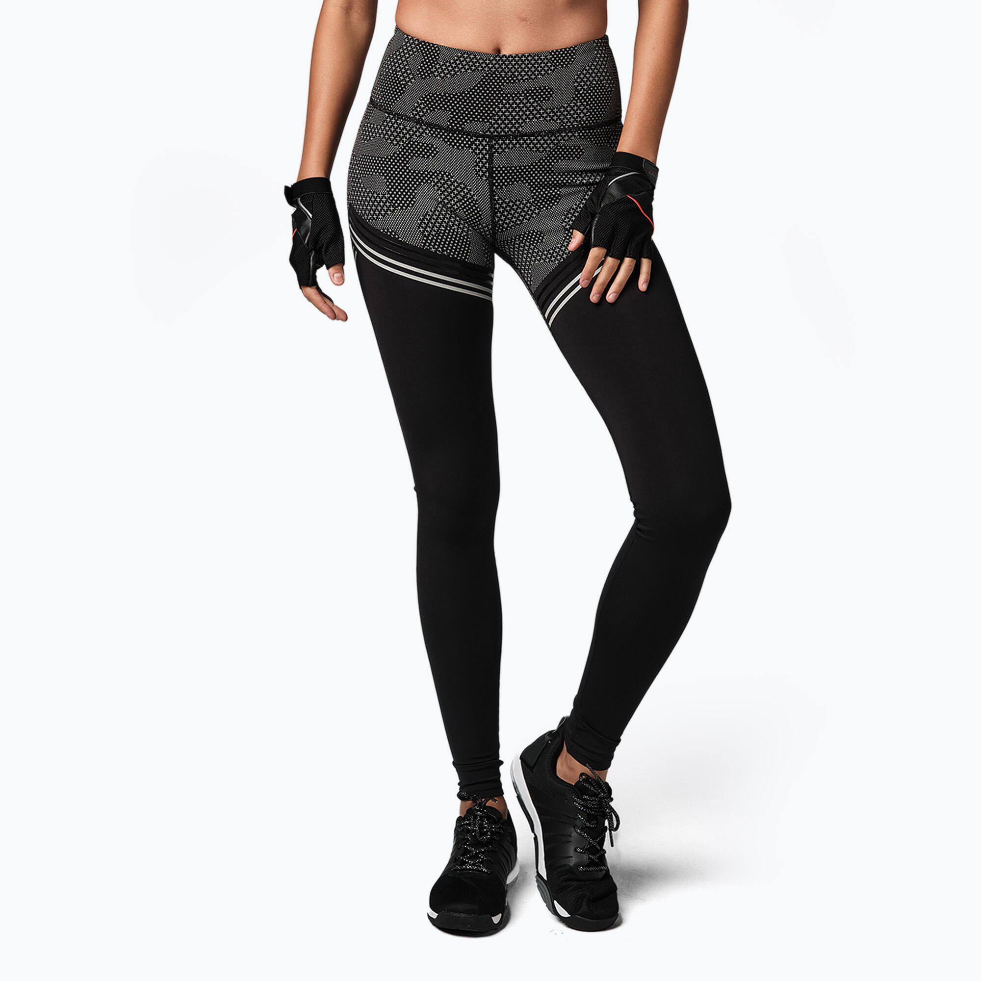 Leggings da donna STRONG ID Performance nero e grigio Z1B01337 XS 2/7