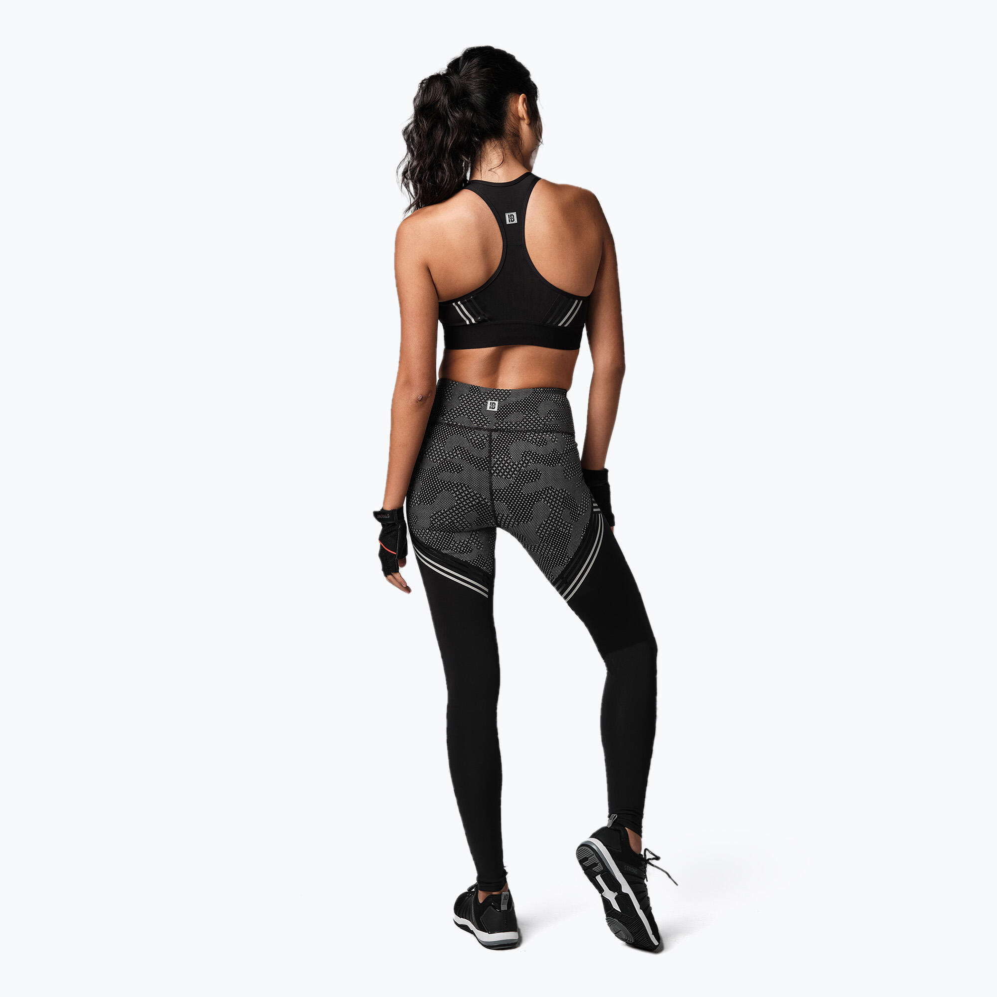 Leggings da donna STRONG ID Performance nero e grigio Z1B01337 XS 4/7
