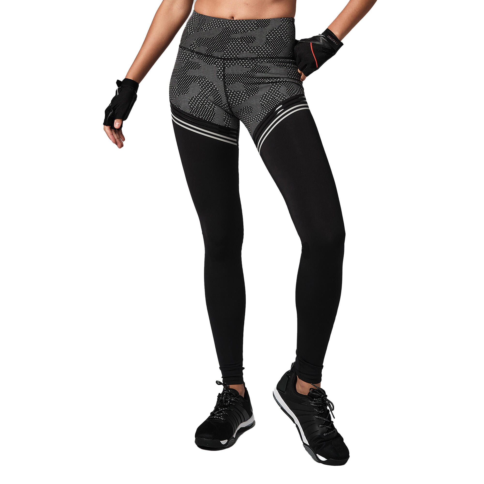 Leggings da donna STRONG ID Performance nero e grigio Z1B01337 XS 7/7