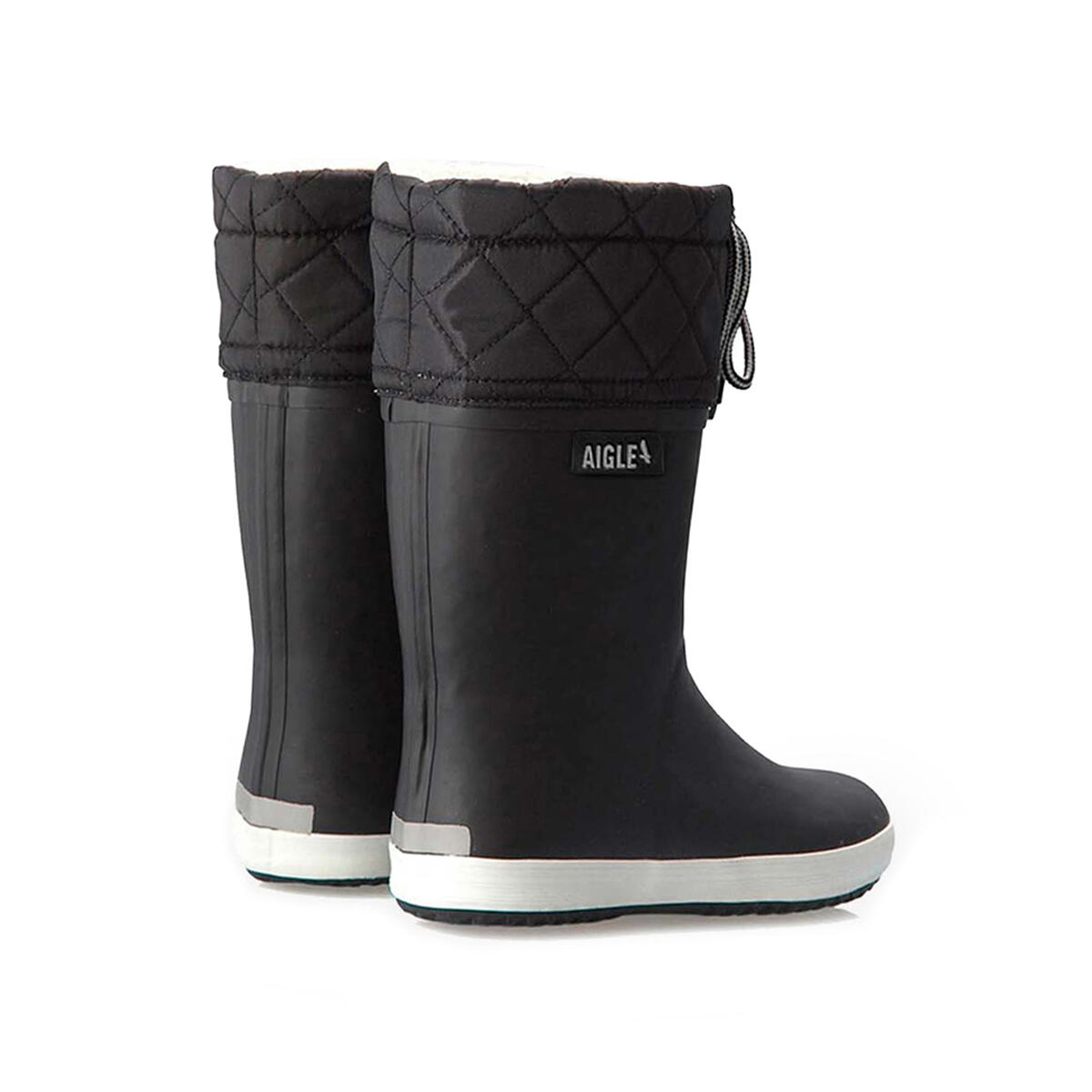 Botas de chuva forradas ajustáveis GIBOULEE UNISEX pretas 3/3