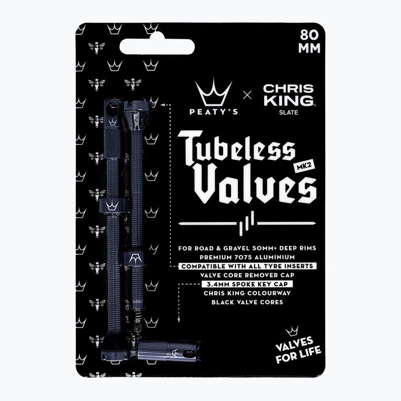 Jeu de valves tubeless Presta Peaty's X Chris King MK2 80 mm