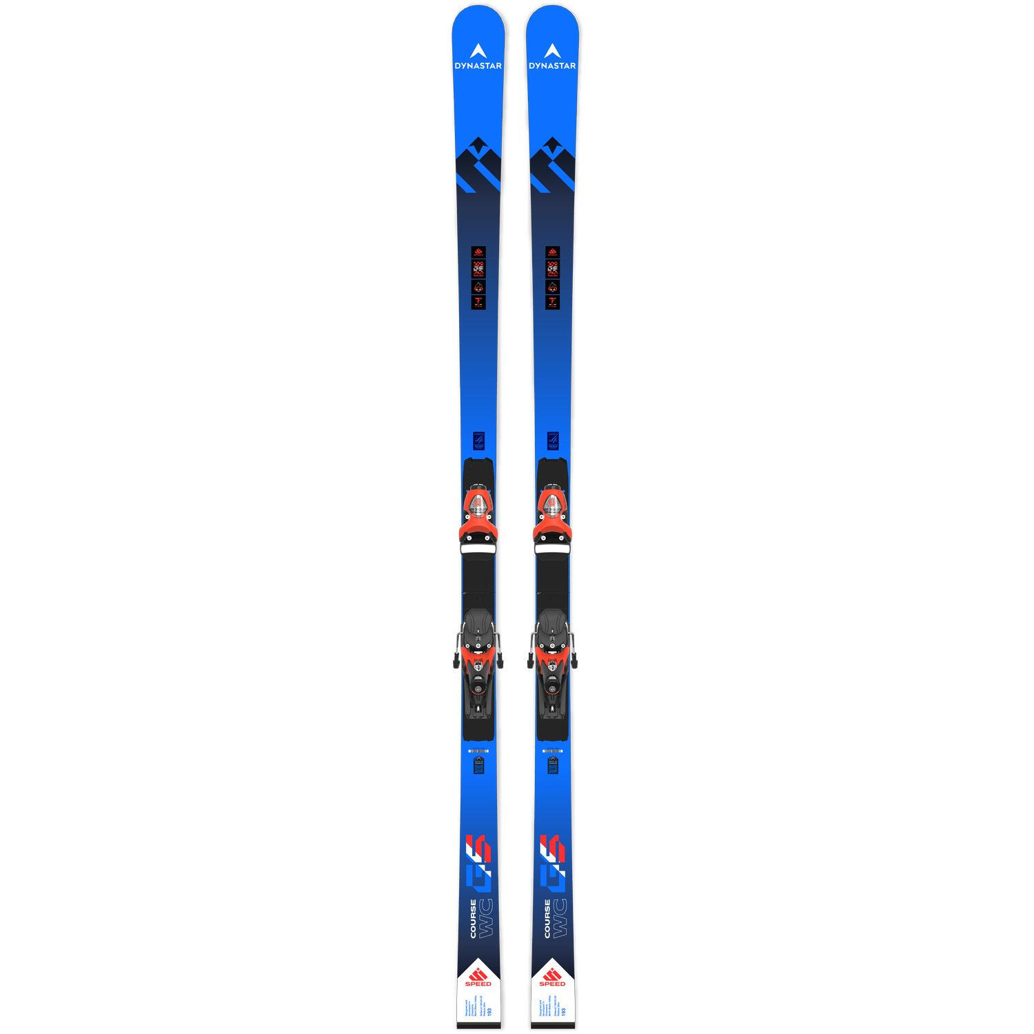 Dynastar - Ski Speed Crs Fis Gs Fac 188 R22 + Fix Look Spx 12 Rkr Gw Hot Red Homme - Skis - Bleu - 188 Cm - Decathlon