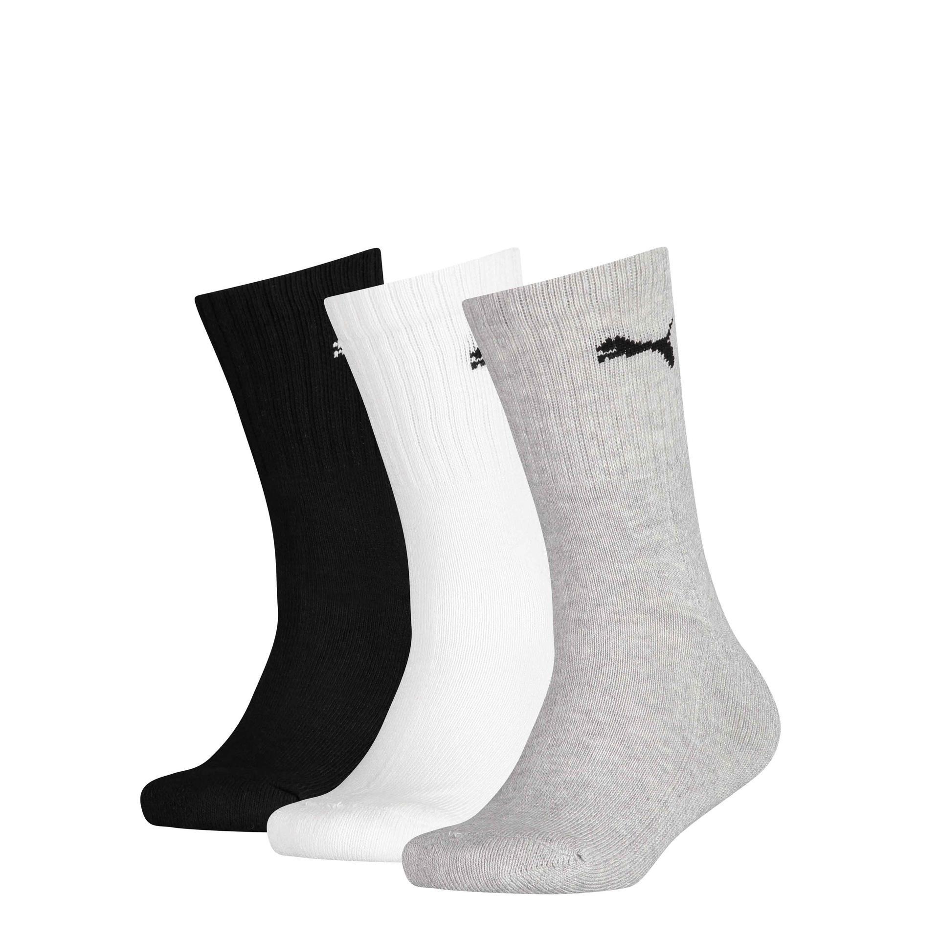 Childrens/Kids Logo Crew Socks (Pack Of 3) (Black/White/Grey) 2/2