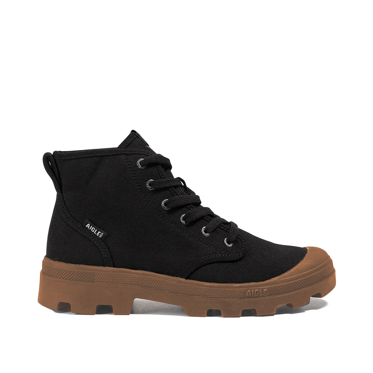 Aigle - Chaussure De Marche À Lacets En Coton Bio Tenere Cvs Unisexe Noir - Bottillons - Noir - 43 - Decathlon