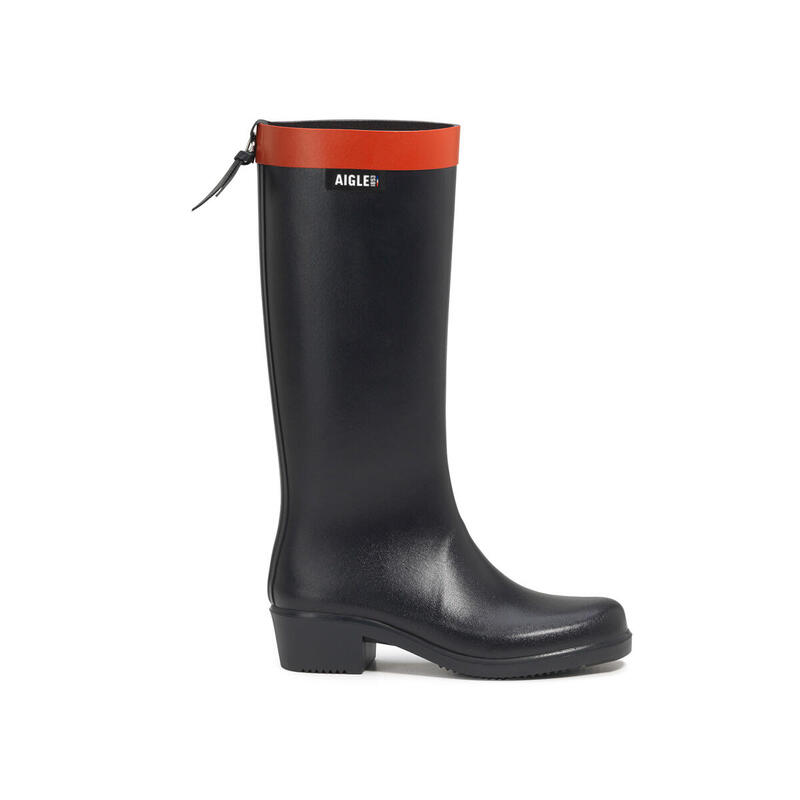 Bottes de pluie à talons imperméables MYRICA FEMME noir AIGLE - Main Image