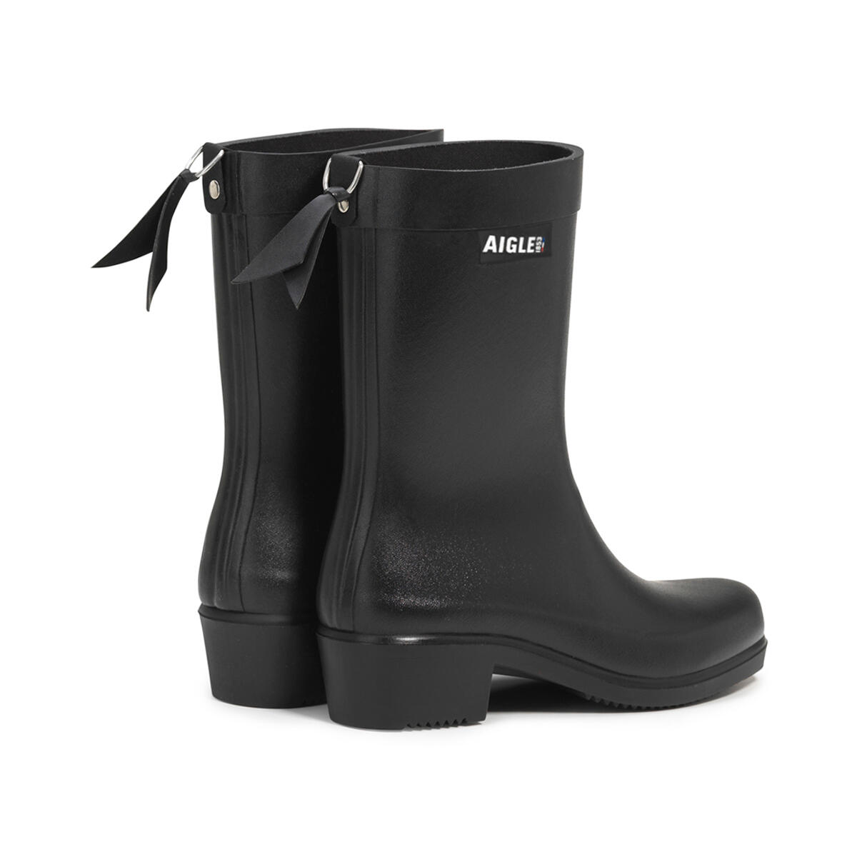 Botines de lluvia con tacón MYRICA MID negro 3/4