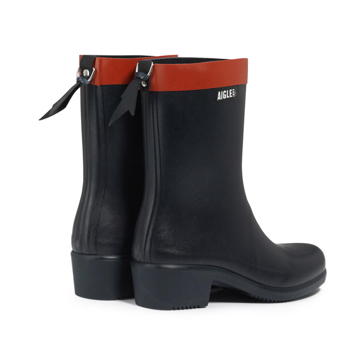 Bottine de pluie imperméable MYRICA MID Femme Bleu marine 3/4