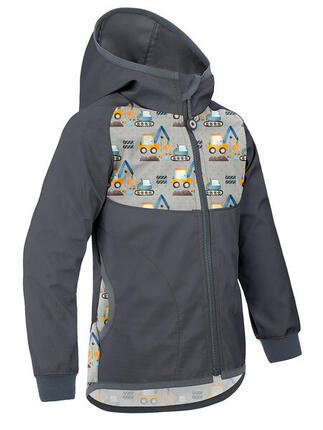 Ungefütterte Softshell-Jacke für Kinder Basic, Schwarz, Garten